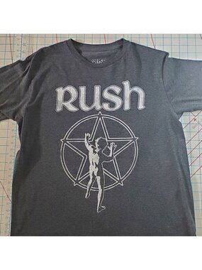 Rush Starman Against The Masses Men's Size Large T-Shirt Grey Classic Rock Band